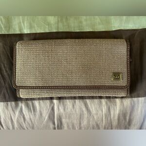 Vintage The Sak Taupe Woven Clutch